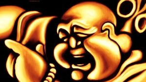 Laughing Buddha Digital Art Painting Art By Clayton Kashuba