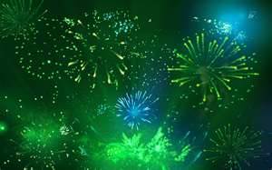 Green Fireworks Wallpaper 1280 X 800