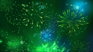 New Year Fireworks 2012 Green Hd Wallpaper Resolutions 1366x768 For